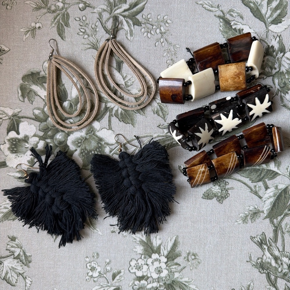 Vintage inspired earthy jewelry bundle | textural jewelry | handmade